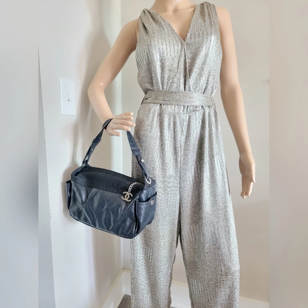 4th Of July Deal🇺🇸 Authentic Chanel Paris Biarritz Canvass CC Shoulder Bag
